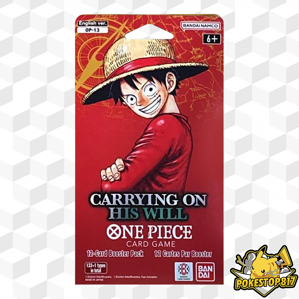 OP-13 Sleeved Carrying on His Will (ENG): Bandai One Piece Trading Card Games