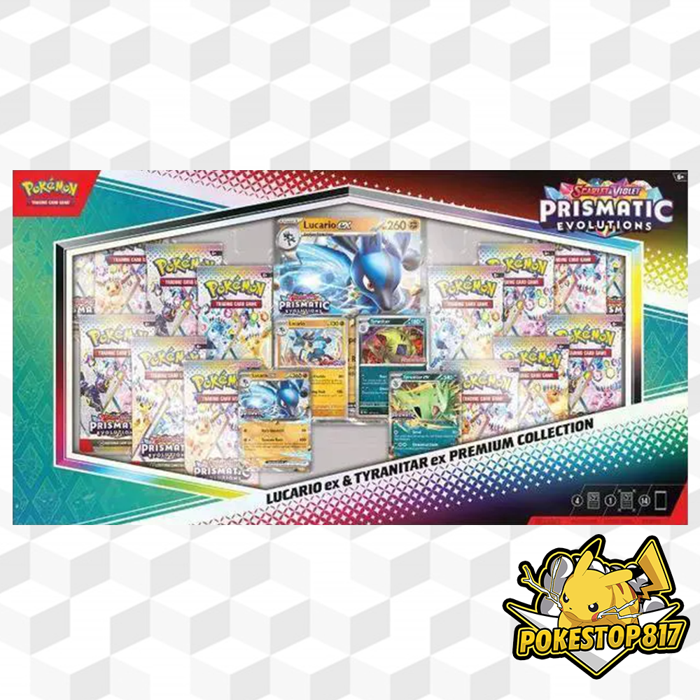 Prismatic Evolutions Lucario ex & Tyranitar ex Premium Collection