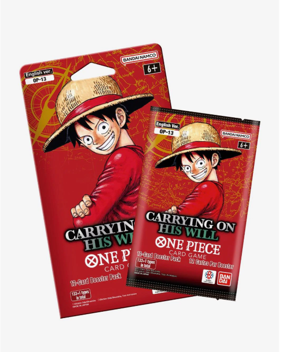 OP-13 Sleeved Carrying on His Will (ENG): Bandai One Piece Trading Card Games